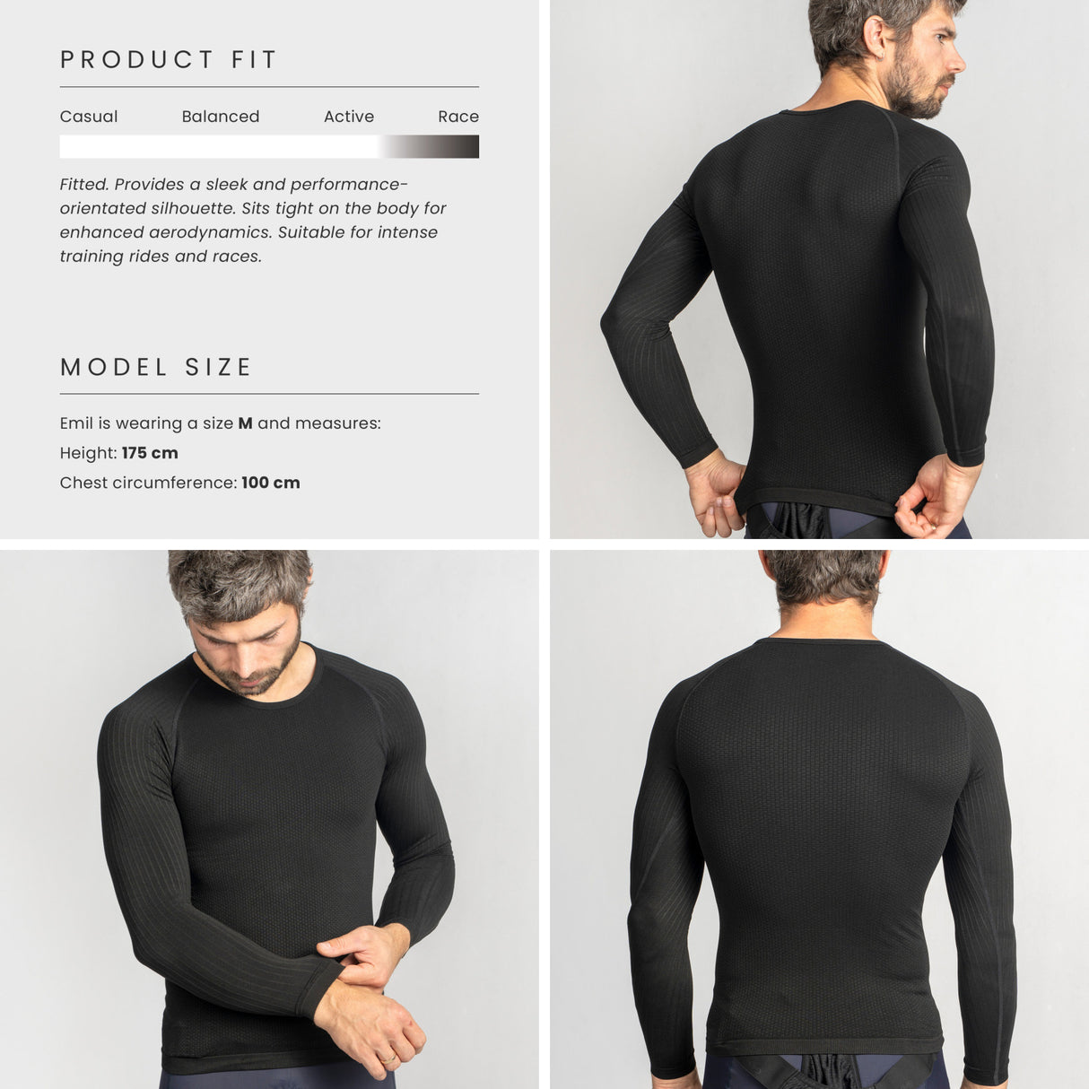GripGrab PACR Langærmet Baselayer – Sort