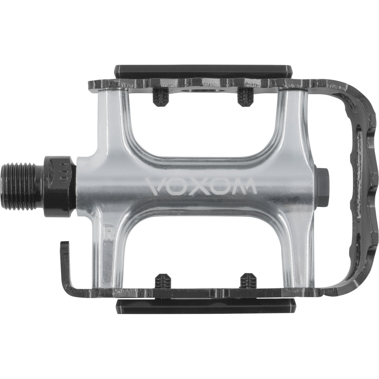 Voxom Pe6 Trekking- og Citypedaler – Sort/Sølv
