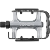 Voxom Pe6 Trekking- og Citypedaler – Sort/Sølv