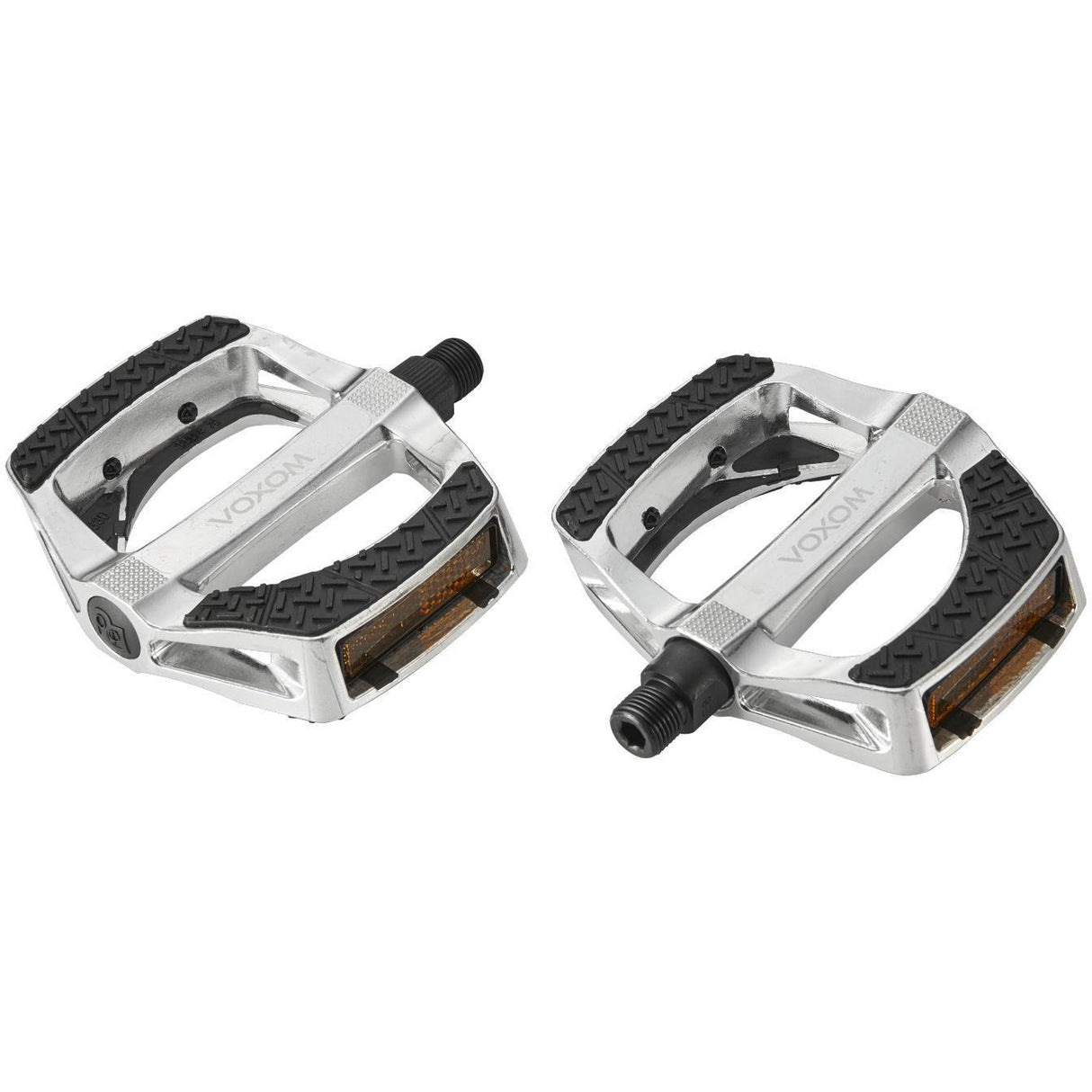 Voxom Pe25 MTB- og Trekkingpedaler – Sort/Sølv (95 x 100 mm)