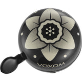 Voxom KL21 Ding Dong Cykelklokke (60 mm) – Flower Design / Sort