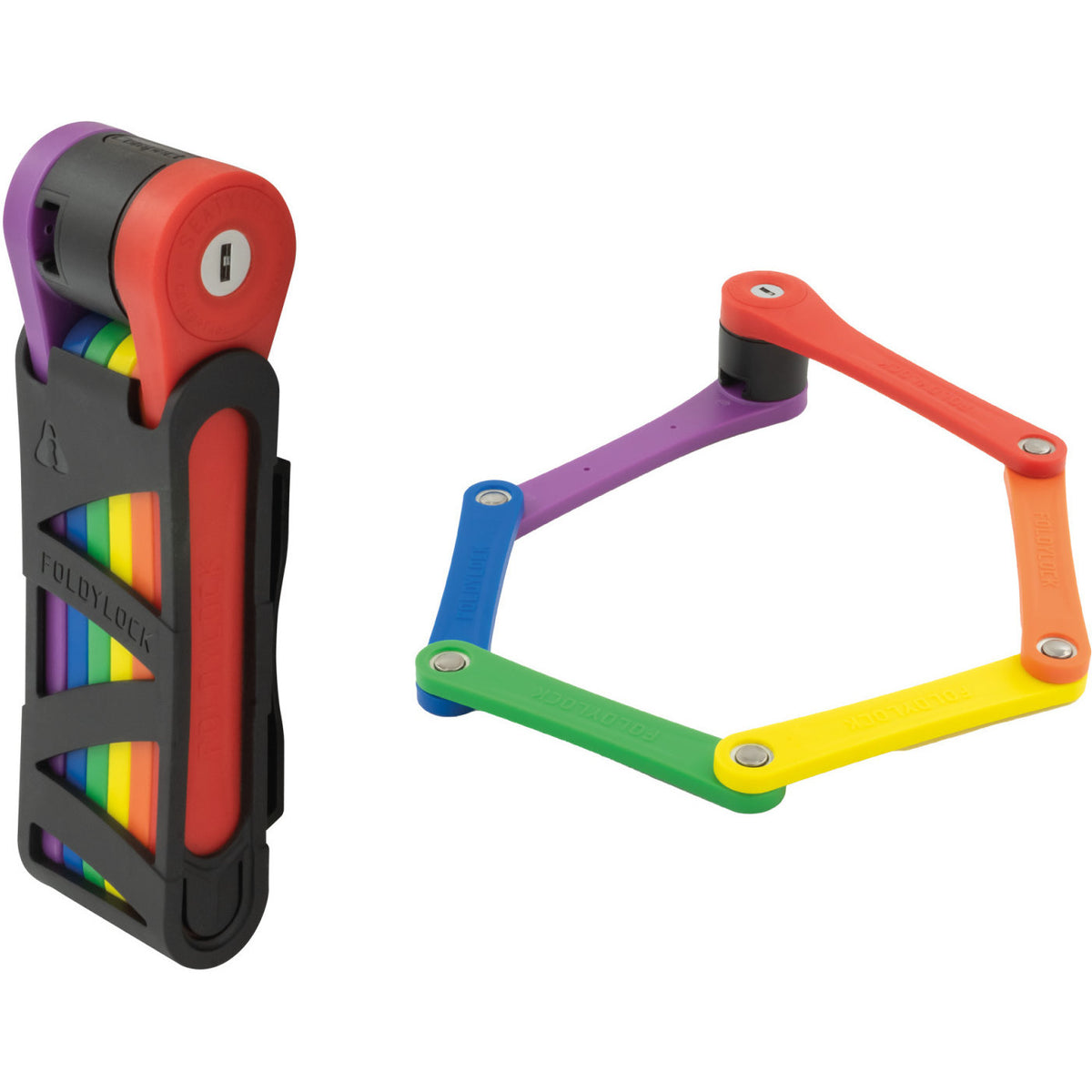 Voxom Foldylock 85 Compact Foldelås – Regnbue