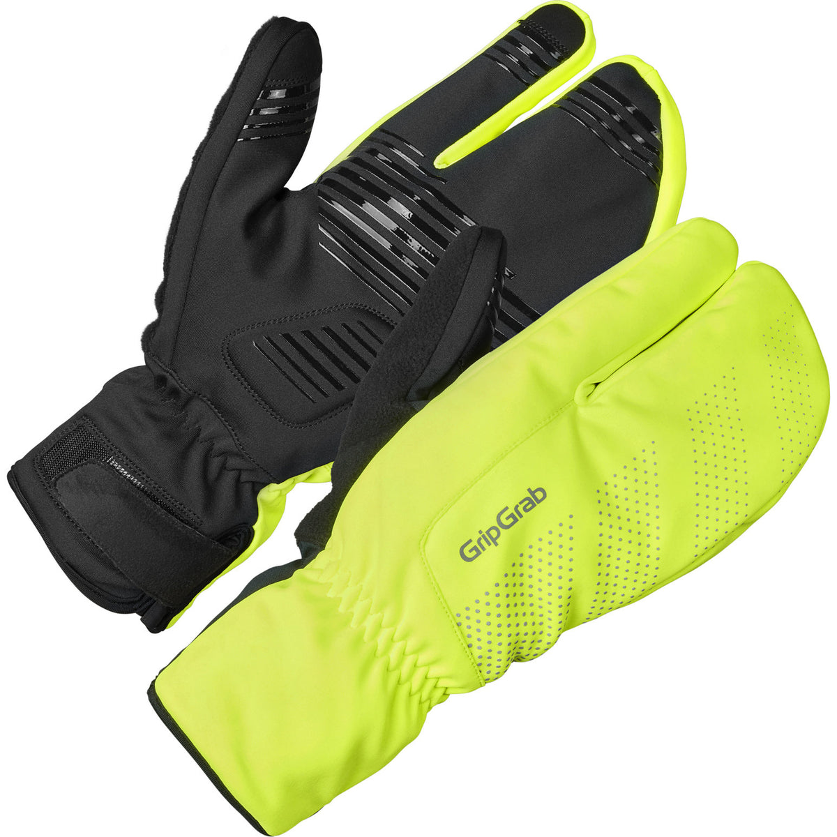 GripGrab Ride Windproof Deep Winter Lobster Handsker – Gul