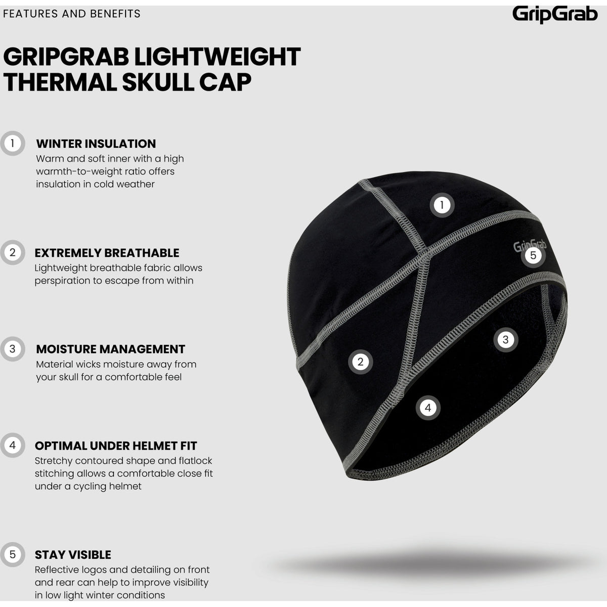 GripGrab Kids Thermal Vinter Hjelmhue
