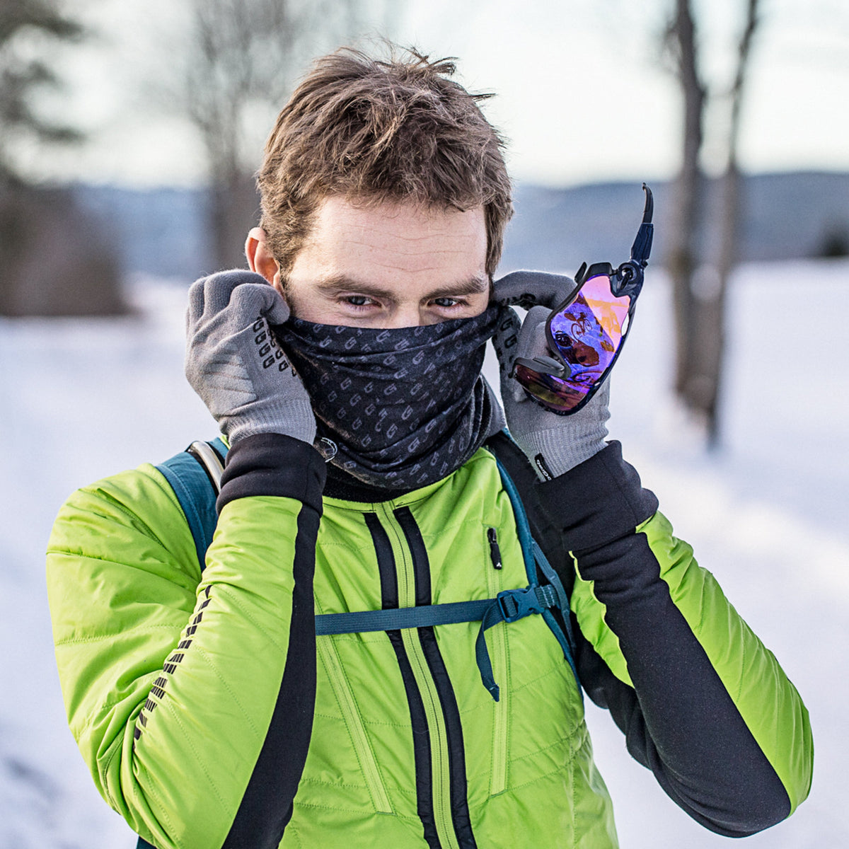 GripGrab Multifunktionel Fleece Termo Halsedisse, Sort