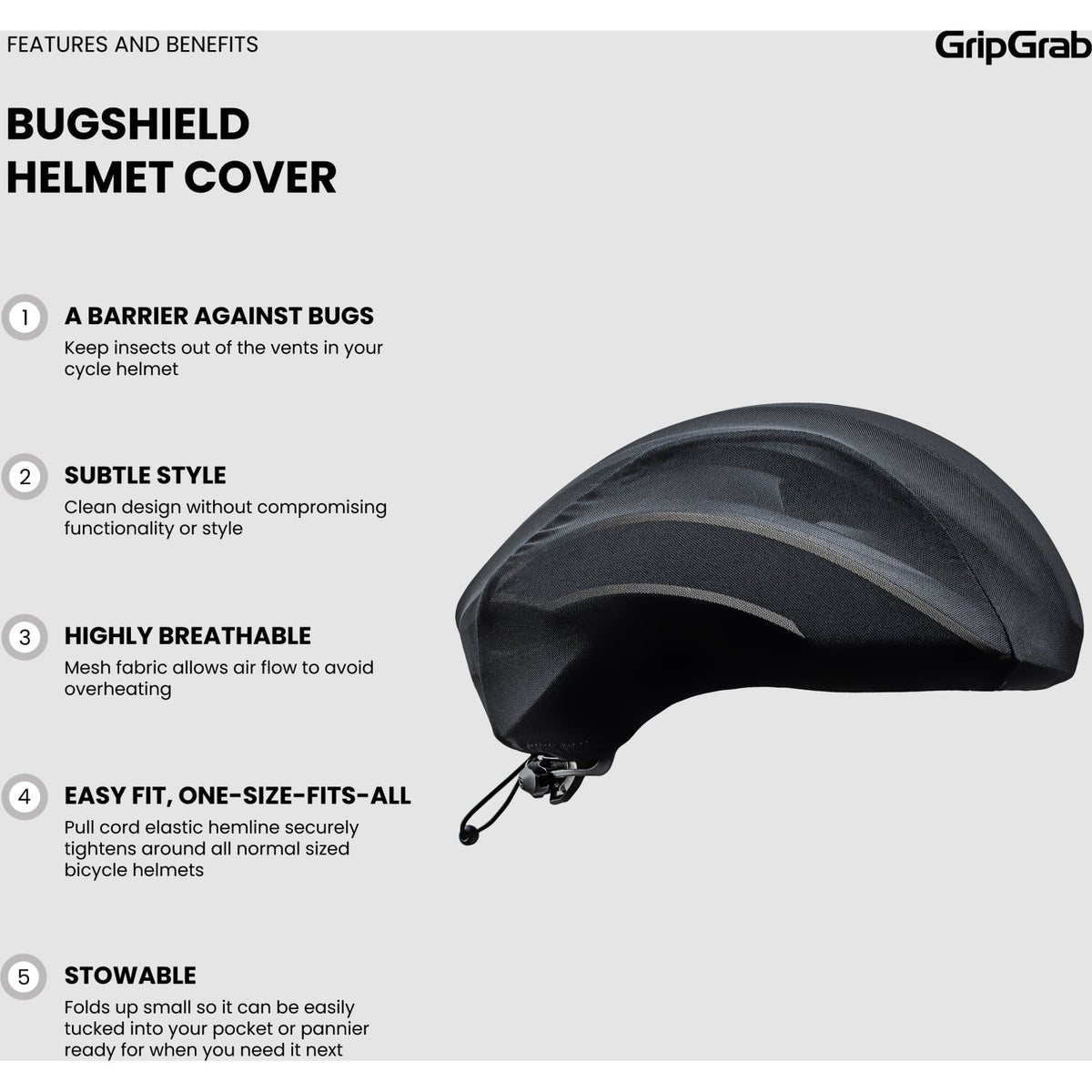 GripGrab BugShield Hjelmovertræk