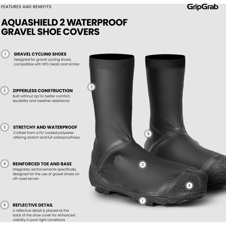 GripGrab AquaShield 2 Vandtætte Gravel Skoovertræk