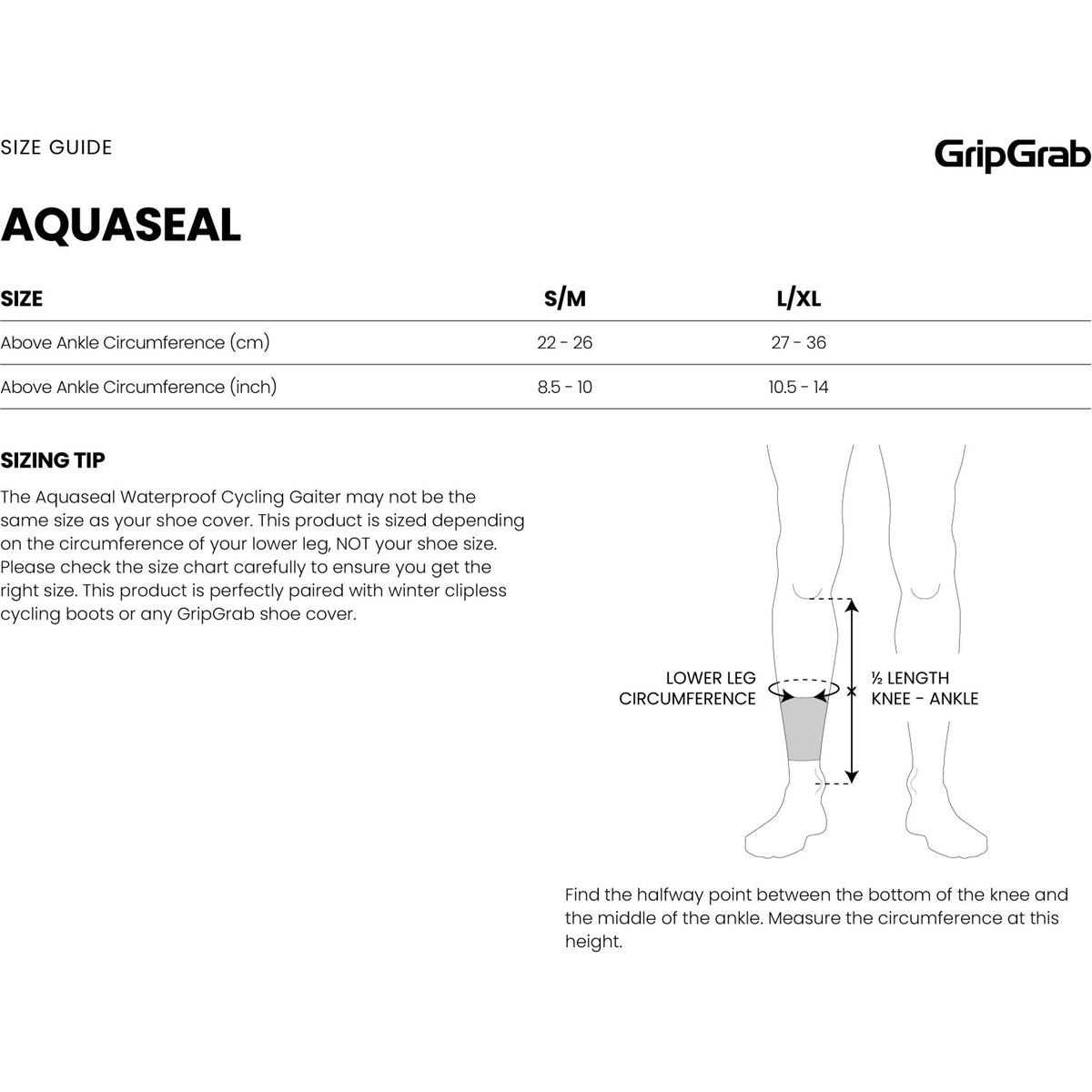 GripGrab AquaSeal Vandtætte Cykelgaiters