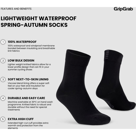GripGrab Lightweight Vandtætte Cykelstrømper