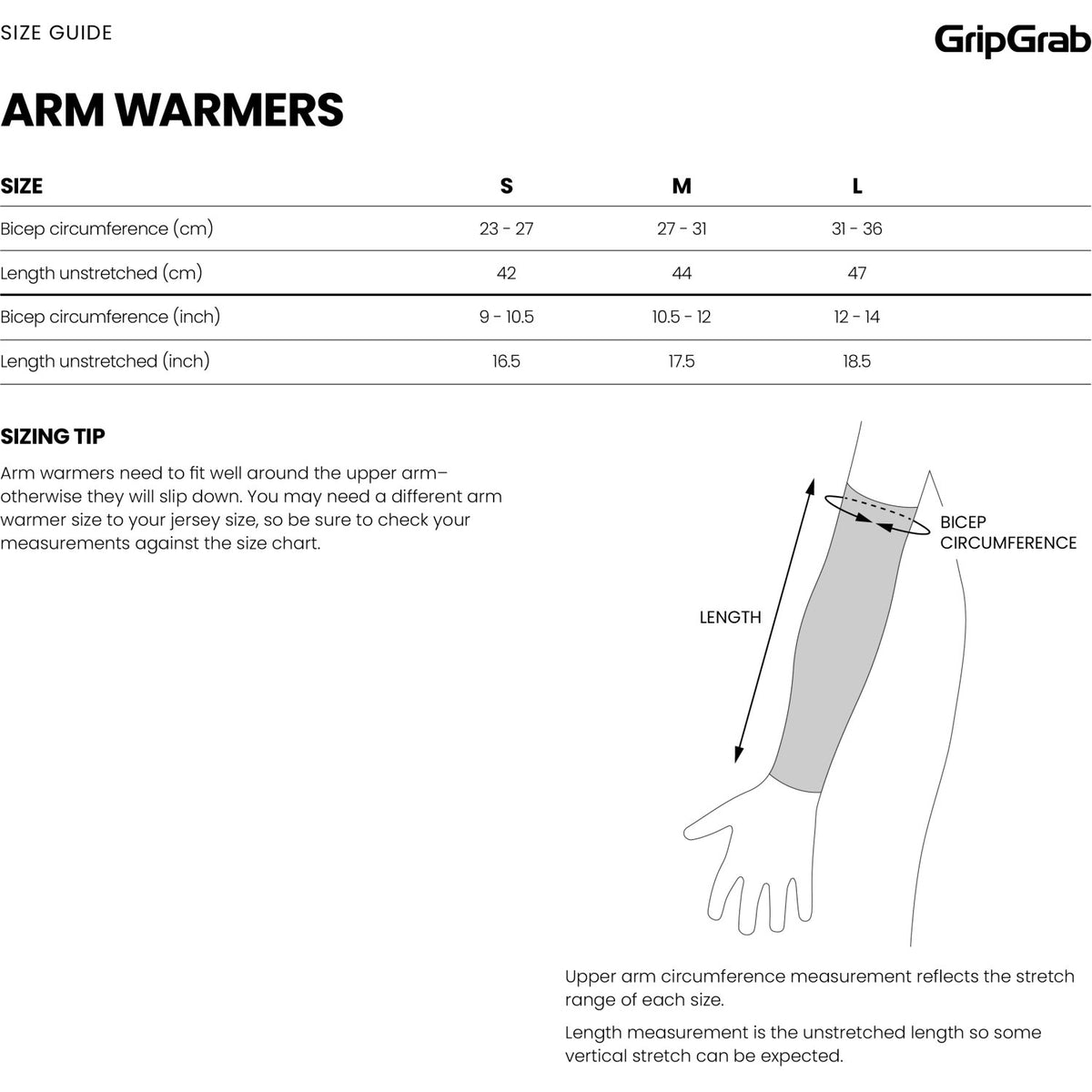 GripGrab PACR Thermal Armvarmere