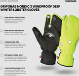 GripGrab Nordic 2 Lobster Vinterhandsker – Vindtætte – Gul