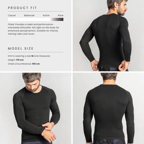GripGrab PACR Langærmet Baselayer – Sort
