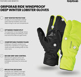 GripGrab Ride Windproof Deep Winter Lobster Handsker – Gul