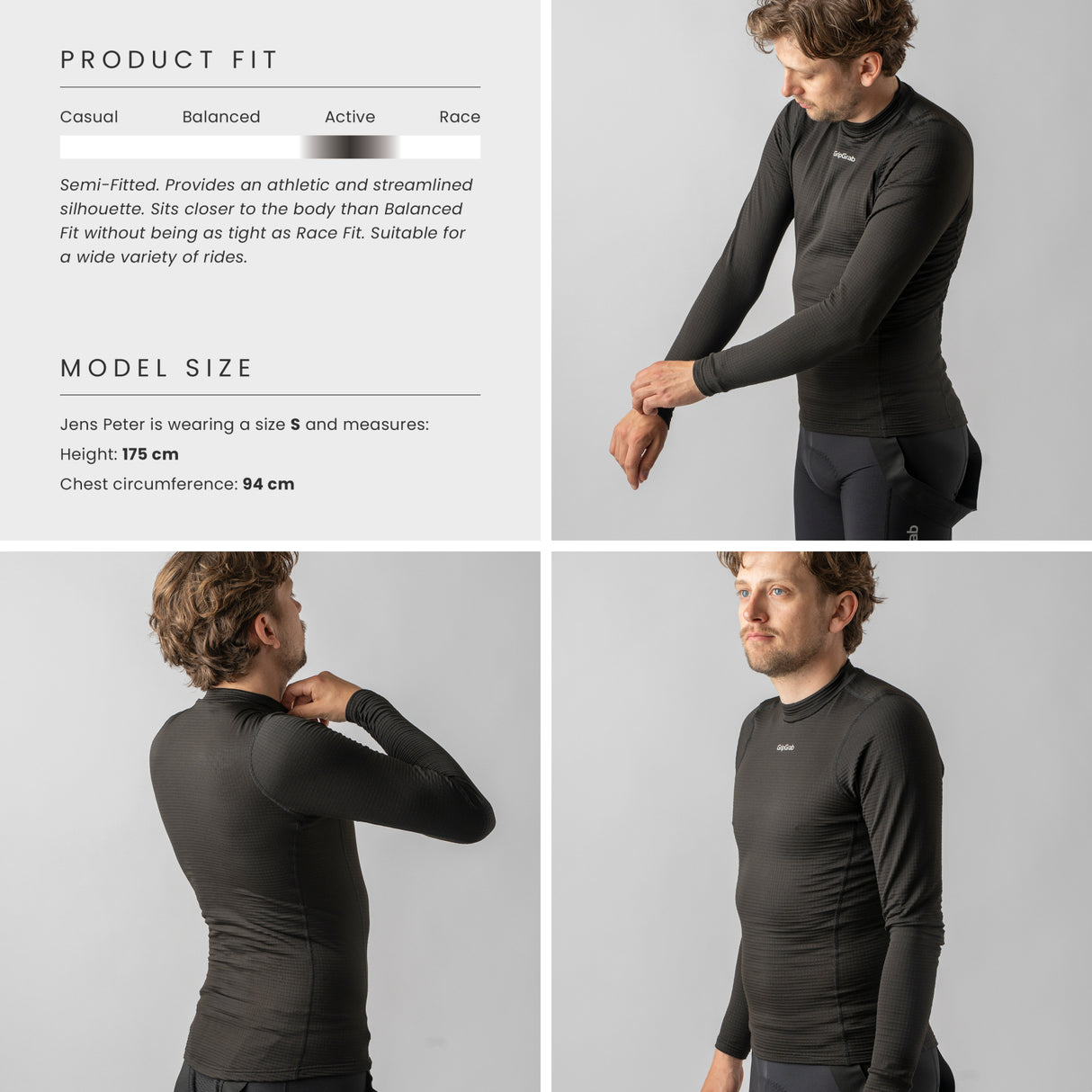 GripGrab RIDE Langærmet Baselayer Trøje - Sort