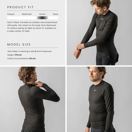 GripGrab RIDE Langærmet Baselayer Trøje - Sort