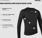 GripGrab RIDE Langærmet Baselayer Trøje - Sort