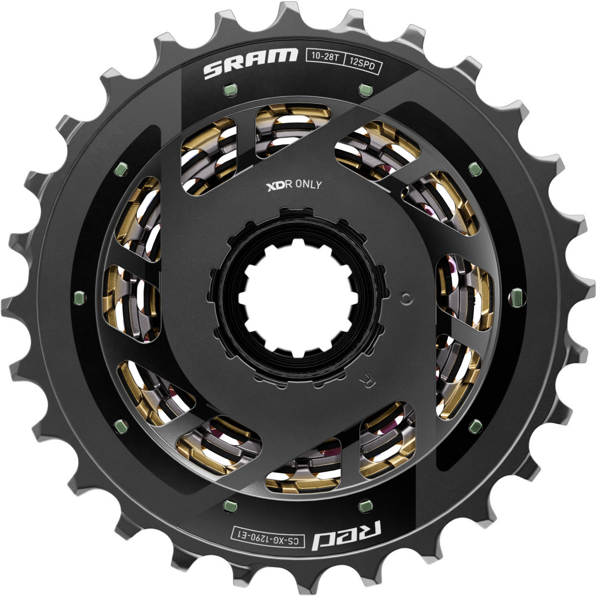 SRAM RED XG-1290 E1 Kassette (X-Dome / Rainbow) - 12-speed