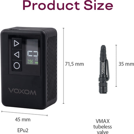 Voxom EPu2 – Kompakt Elektrisk Mini-Pumpe (120 PSI)